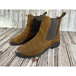 Thursday Duchess Chelsea Suede Ankle Boot Size 8.5 Glazed Ginger
